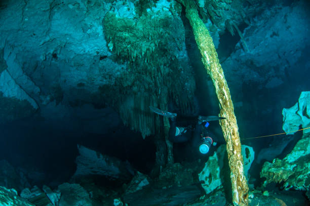 istock Scuba diving in Cenote Dos Ojos in Mexico 1013163766