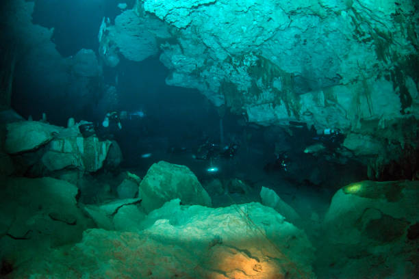 istock Scuba diving in Cenote Dos Ojos in Mexico 1013168952