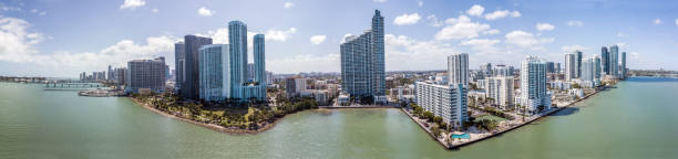 istock Drone view on the skyline of Miami Downtown 1013182166