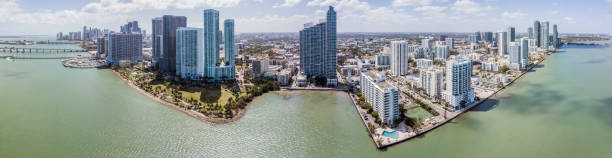 istock Drone view on the skyline of Miami Downtown 1013182290