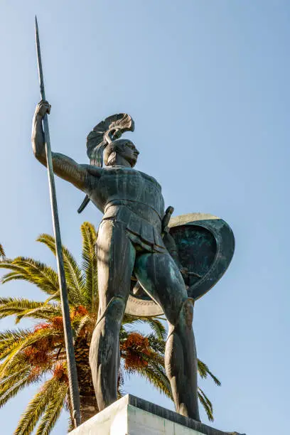 Statue of Achilles in Corfu, Greece.