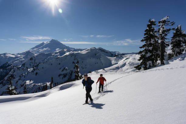 Snowshoeing in the Snow