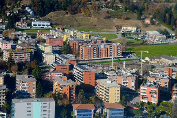 istock Lugano, Switzerland. Aerial view 1013202436