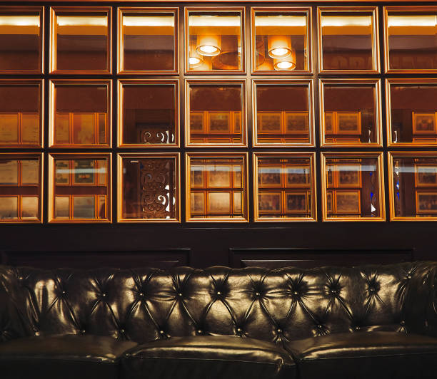istock Classic luxury leather sofa in hotel lobby 1013219852
