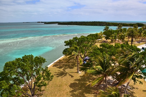 From the lighthouse, the Ragged Keys and Boca Chita Key can be seen as part of Biscayne National Park.
