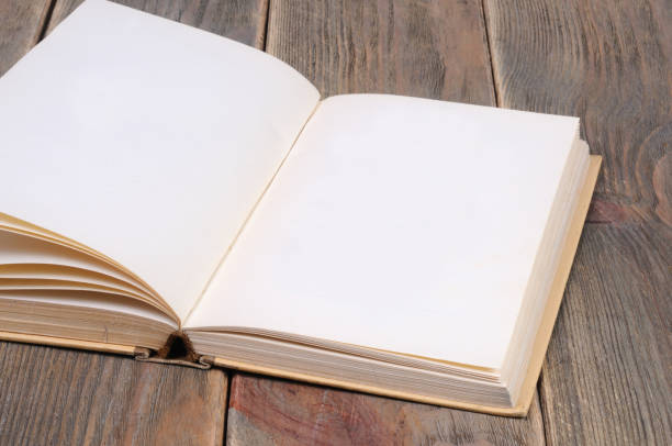 istock Opened book on a wooden background. 1013256482