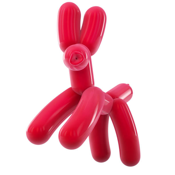Ballon Animal Dog Jumping Isolated