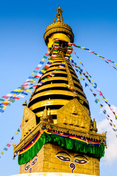 istock Swayambhunath (Swayambu or Swoyambhu), an ancient religious architecture atop a hill, Kathmandu, Nepal 1013283240
