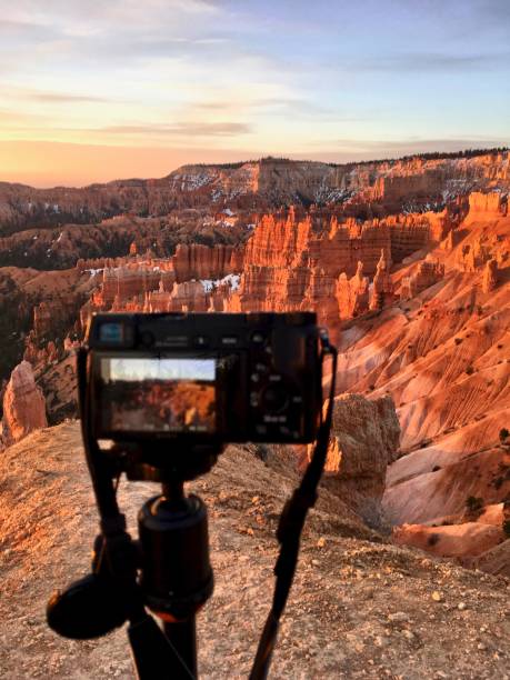 istock camera set up to photograph Bryce Canyon 1013283652