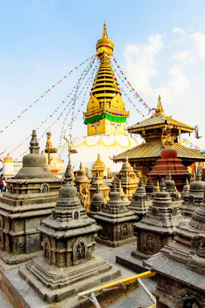 istock Swayambhunath (Swayambu or Swoyambhu), an ancient religious architecture atop a hill, Kathmandu, Nepal 1013293348