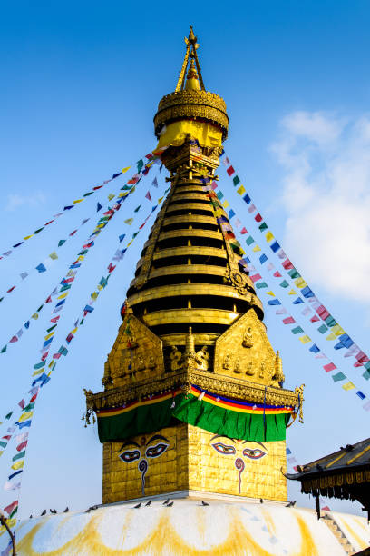 istock Swayambhunath (Swayambu or Swoyambhu), an ancient religious architecture atop a hill, Kathmandu, Nepal 1013293550