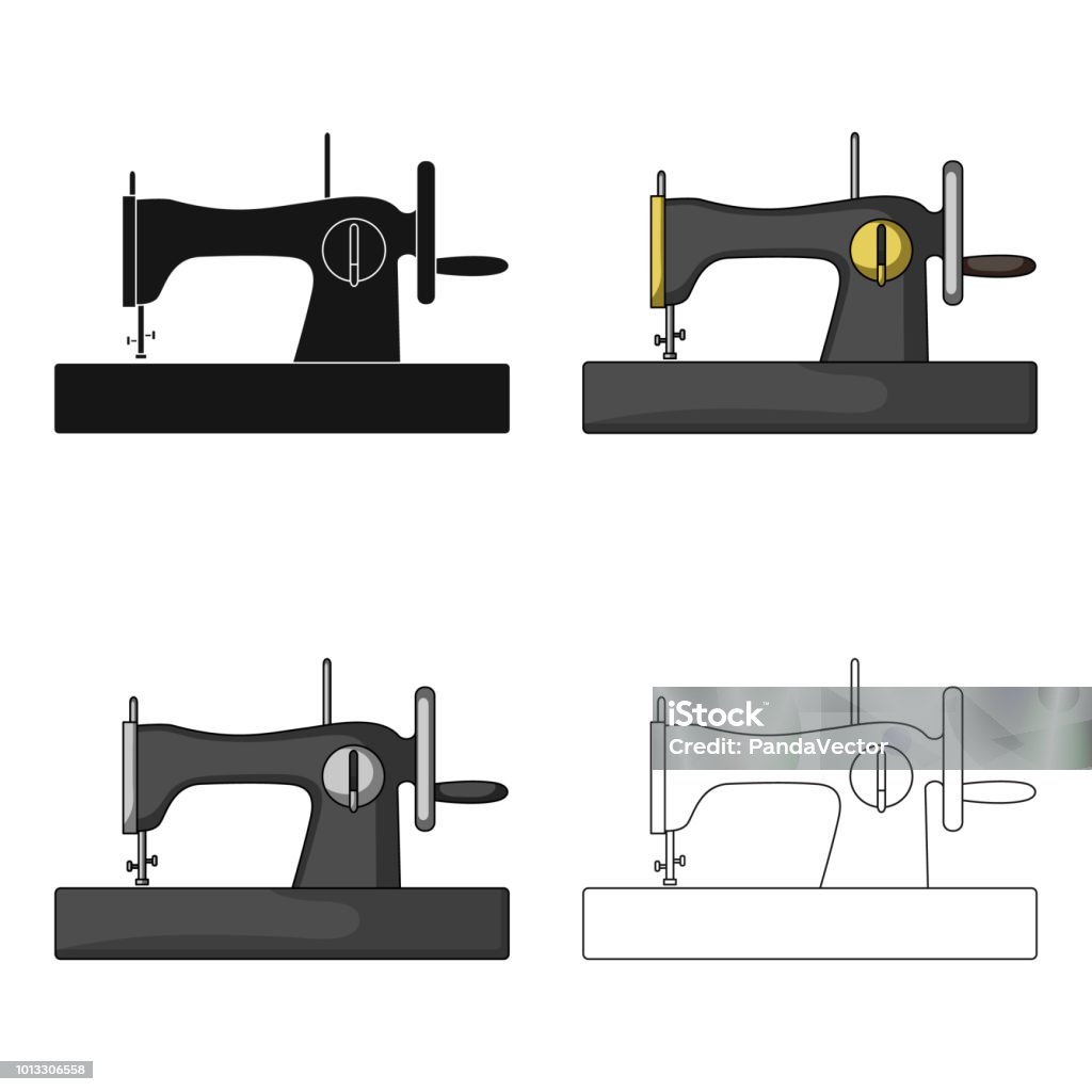 Machine For Fast Sewing Sewing Or Tailoring Tools Kit Single Icon In Cartoon  Style Vector Symbol Stock Web Illustration Stock Illustration - Download  Image Now - iStock