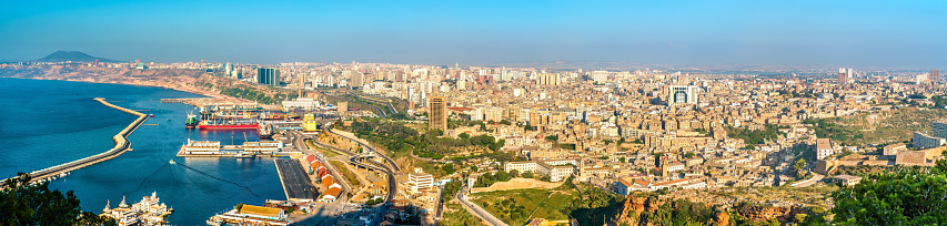 Skyline of Oran, a major city in Algeria, North Africa