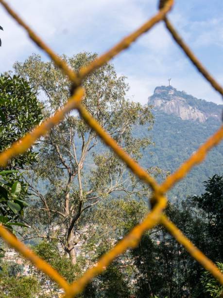 istock Christ redeemer behind violence fence Rio de Janeiro 1013316904