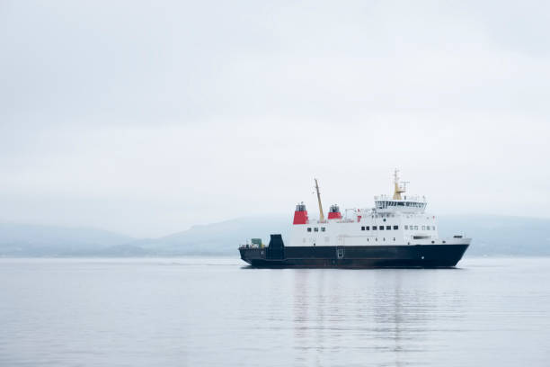 Ferry open sea ocean bright light summer island tourism open space uk