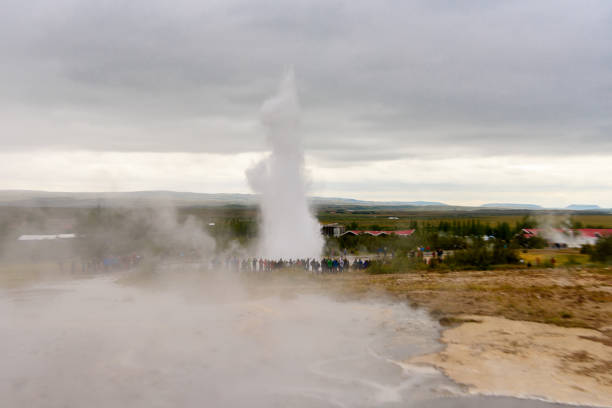 istock Geyser valley in Iceland 1013321882