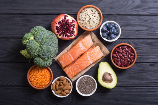 istock Healthy food with salmon 1013337406