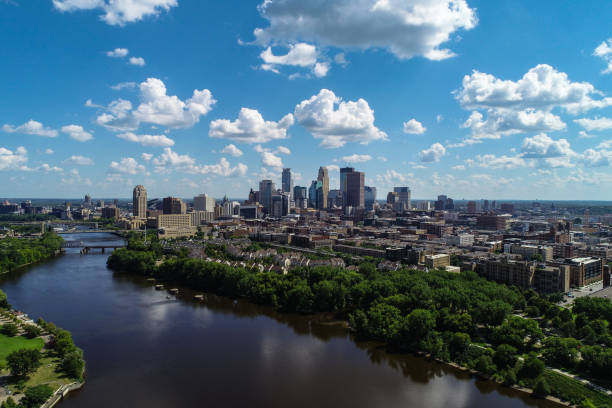istock Minneapolis - Aerial Skyline in Summer 1013342758