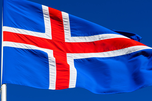 Flag in Glaumbaer, Iceland