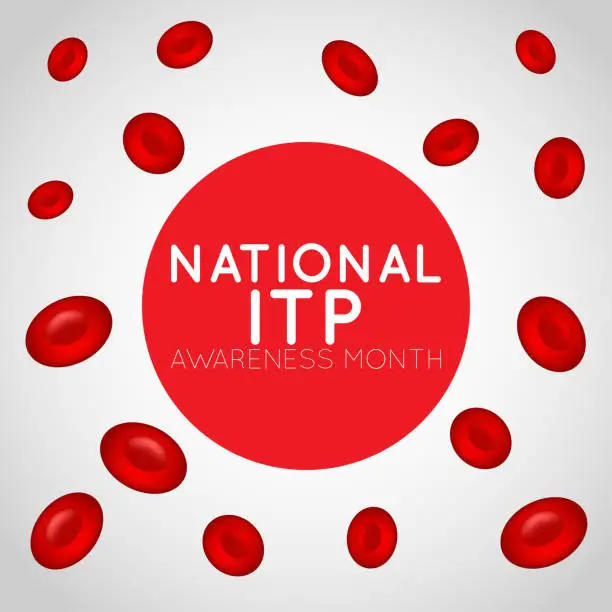 Vector illustration of National ITP Awareness Month vector logo icon illustration