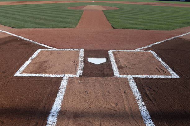 istock Baseball infield home plate 1013393176