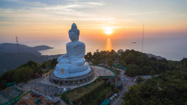istock aerial view sunset Phuket big Buddha Thailand 1013402894