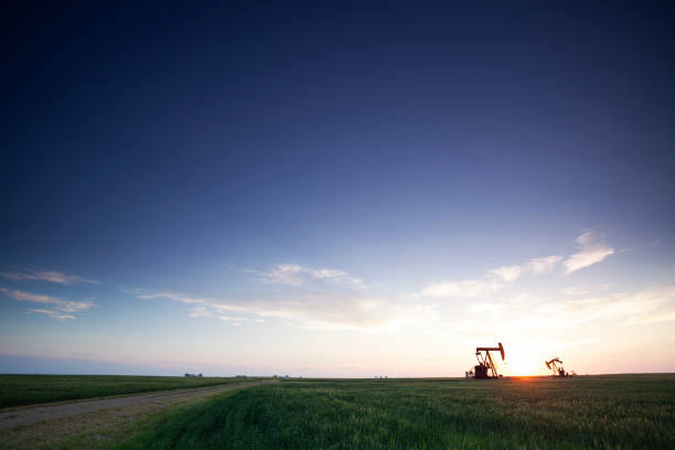 pradaria óleo saskatchewan canada - prairie agriculture cloud cloudscape - fotografias e filmes do acervo