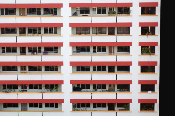 istock Front view of Singapore traditional apartments 1013424890