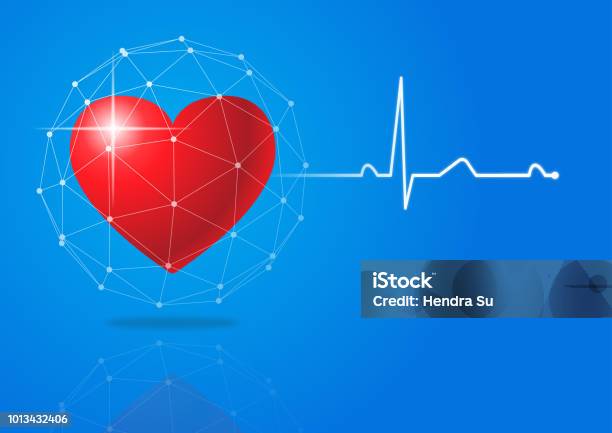 Heart Beat Or Heart Rate Pulse Stock Illustration - Download Image Now - Backgrounds, Cardiovascular Exercise, Care