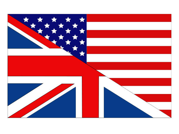 Banderas De Estados Unidos Y De Inglaterra - Banco de fotos ...