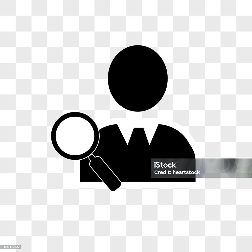 Search People Vector Icon On Transparent Background Search People Icon  Stock Illustration - Download Image Now - iStock