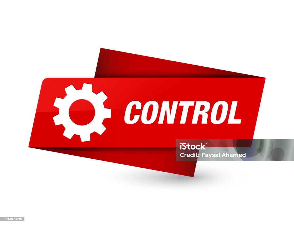 Control Premium Red Tag Sign Stock Illustration - Download Image Now ...