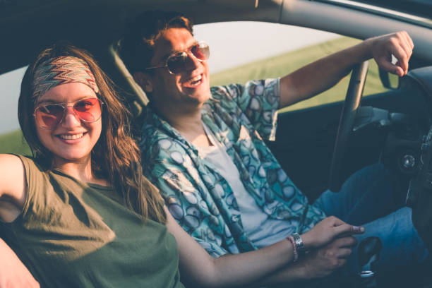 istock Happy couple in car. 1013476732