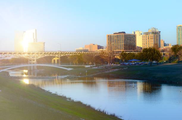 istock Sun setting in Downtown Fort Worth, Texas USA 1013485504