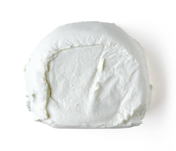 istock Goat cheese isolated on white, from above 1013499702