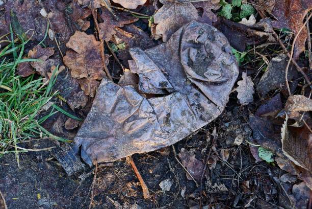 istock one gray and dirty empty plastic bottle lies on the ground 1013502492