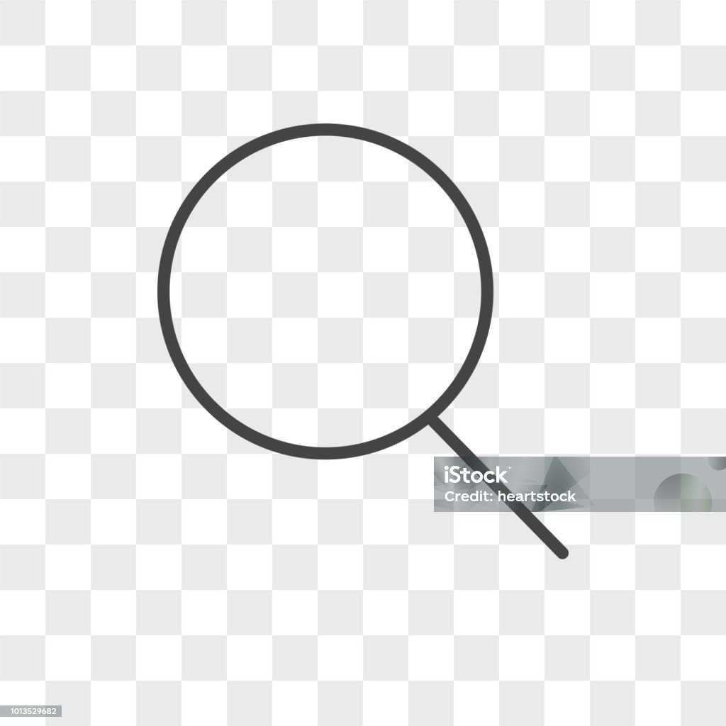 Search Vector Icon On Transparent Background Search Icon Stock Illustration  - Download Image Now - iStock