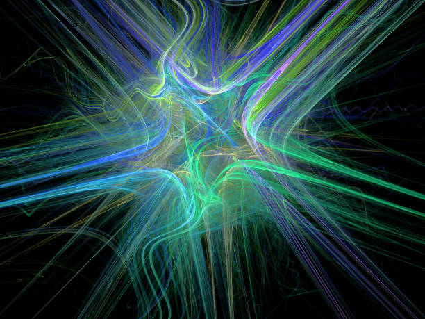 istock Abstract illustration of a fractal pattern on black background 1013545222