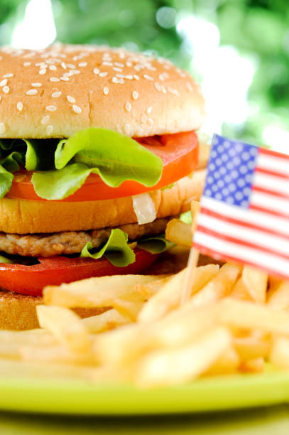 istock Burger with  french fries 1013549020