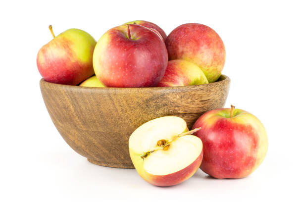 istock Fresh red apple james grieve isolated on white 1013549226