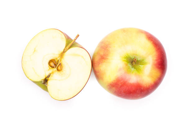 istock Fresh red apple james grieve isolated on white 1013549304