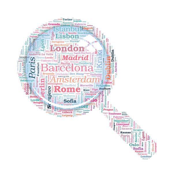 istock European Cities Vector Word Cloud on white background - Tourism & Travel Concept 1013558660