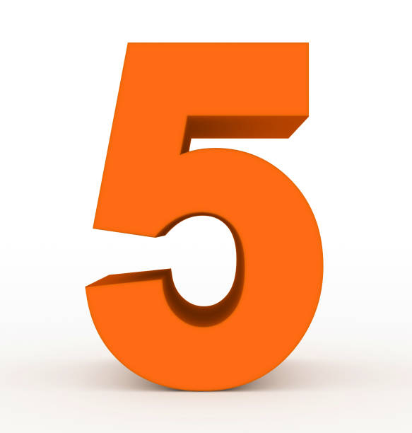 istock number 5 3d clean orange isolated on white 1013564028
