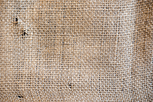 Old vintage crumpled Sackcloth Texture or Background