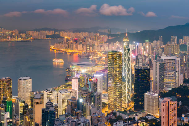 istock Hong Kong central business downtown night 1013574320