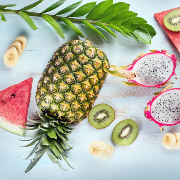 istock Summer tropical fruits. 1013581814