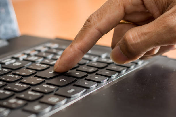 Hand Pressing Pc 450+ Pc Recorder Stock Photos, Pictures & Royalty-Free Images - iStock