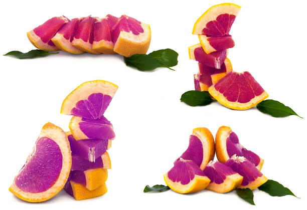 large, ripe grapefruit on white background, bright and very juicy citrus with no background. isolate