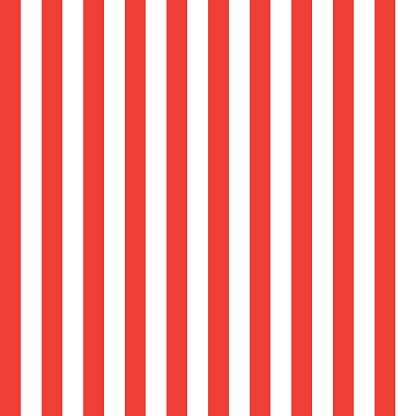 Patriotic Indepandence Day wallpaper with American flag color red and white stripes pattern frame. National Event celebrate striped background with copy space for text. Vector Red and White Lines festive template.
