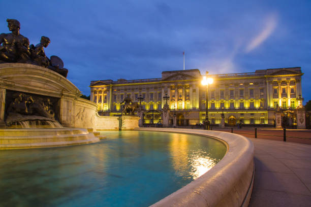 The National Gallery and a fountain on Trafalgar Square, London, UK. Shot with an iPhone.